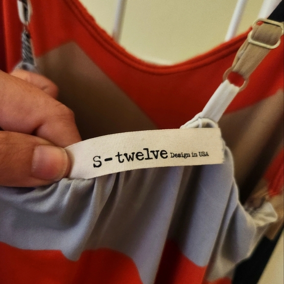 S Twelve Chevron Maxi Dress Size Large - Picture 10 of 10